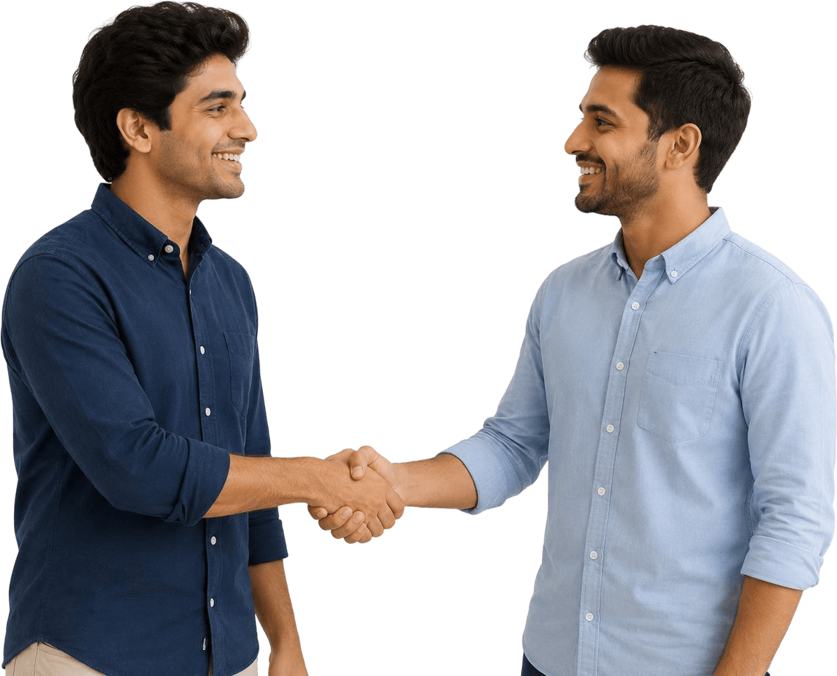 Franchise partnership handshake